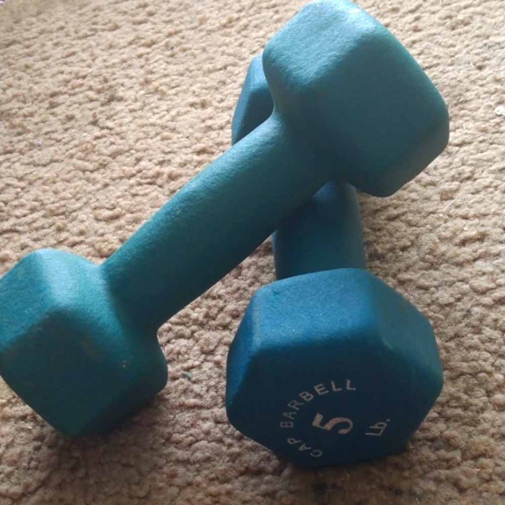 5lb lifting weights dumbbells cap barbell